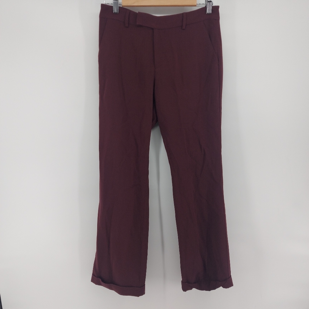 Morgane Le Fay Silk Lycra Cuffed Trouser Pants Size Small
